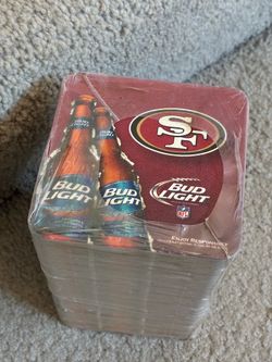 125 beer coasters Budweiser SF 49ers 2013 NFL Schedule SEALED