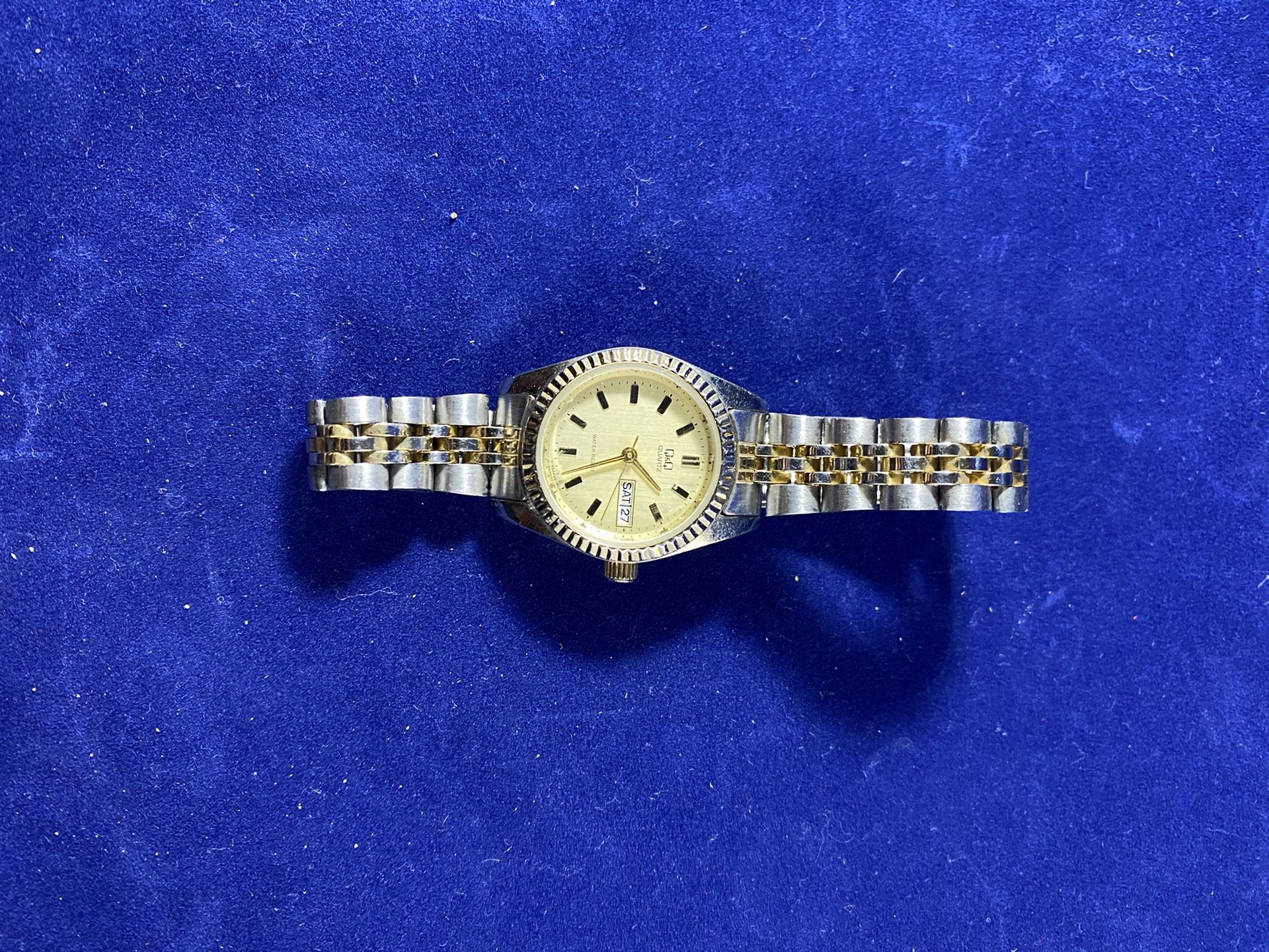 Silver And Gold Inlay Women’s Watch
