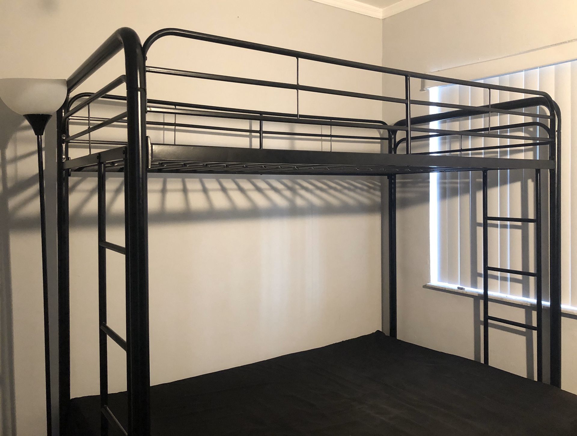 DHP Twin over Futon Black Metal Bunk Bed