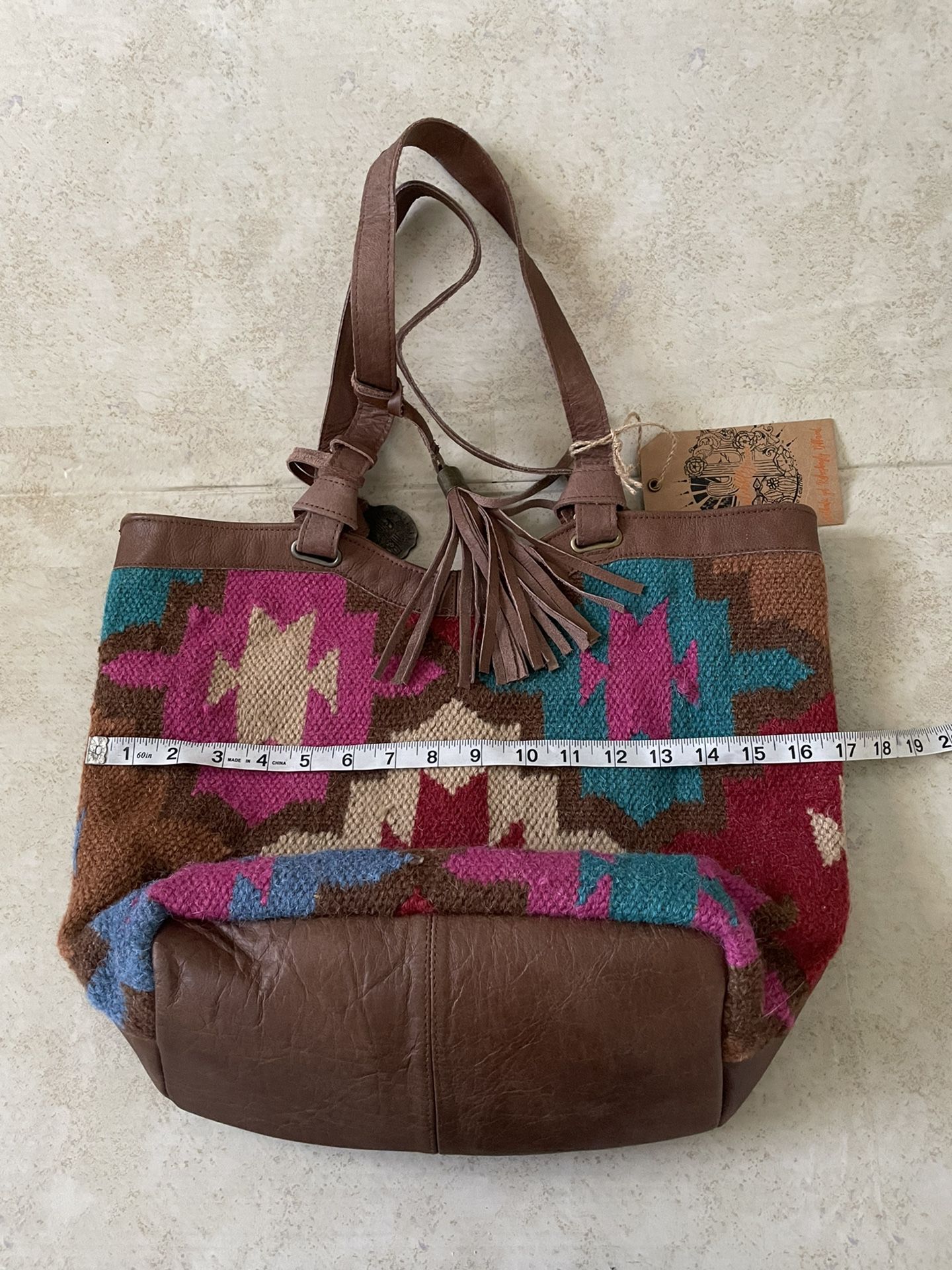 Catchfly Leather Tote NWT