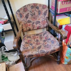 Vintage upholstered accent chair