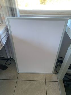 Large Whiteboard with White Frame