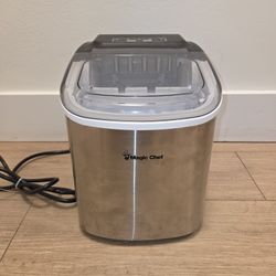 Magic Chef® Portable Countertop Ice Maker, 27 Lbs. per Day (Stainless Steel) in Silver