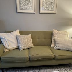 Vintage Olive Green Couch