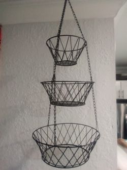 Black 3 Tier Fruit Basket 