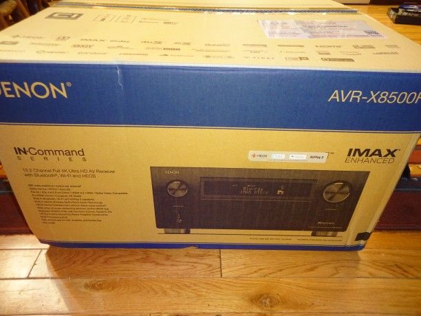 Denon - AVR-X8500HA 150W 13.2-Ch. with HEOS and Dolby Atmos 8K Ultra HD HDR Compatible AV Home Theater Receiver with Alexa - Black