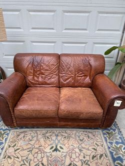 Leather Love Seat