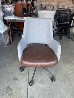 Gray & Dark Brown office chair ( can deliver for $10 )