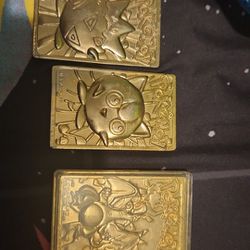 Berger King Gold Plated Pokemon Cards