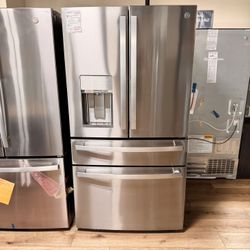 New GE Profile 27.9 Cu. Ft. 4-Door French-Door Refrigerator PVD28BYNFS