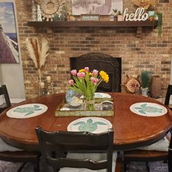 Heavy Solid Wood Dining Table