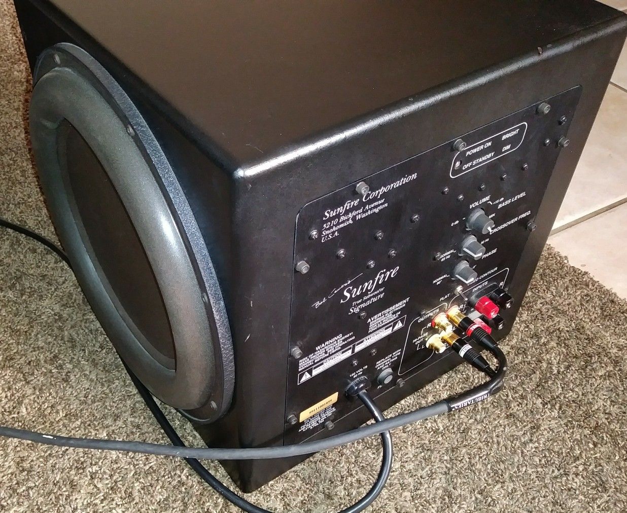 Sunfire subwoofer cheap for sale