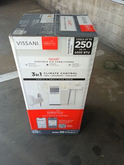 Vissani portable air conditioner  250btu n250sq ft
