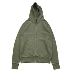 John Elliott Full Zip Hoodie Size 2 Mens Medium M Olive Sweatshirt Made in USA