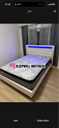 New Queen bed frame with Matress