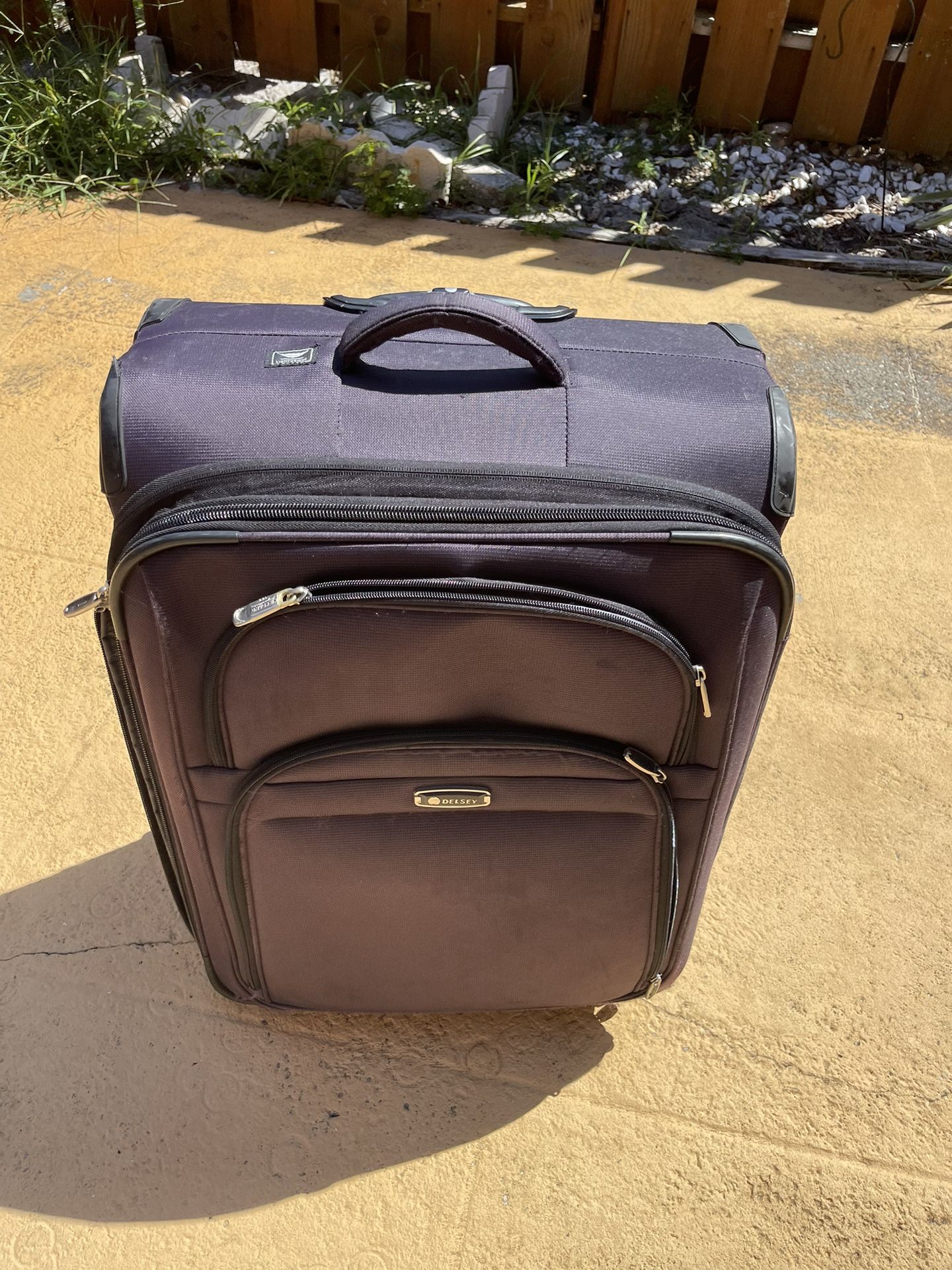 Delsey Purple Travel Suitcase
