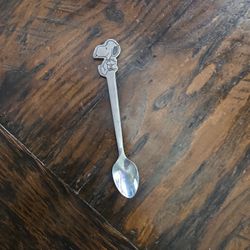 Vintage Snoopy And Woodstock Silver Spoon