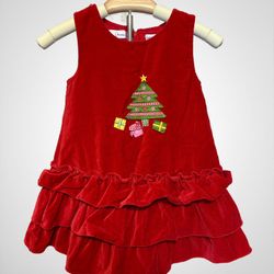 Red Velvet Christmas Dress • 24mo