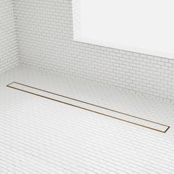 Signature Hardware 48in Tile-In Shower Drain POLISHED BRASS