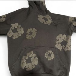 Denim Tears Black Mono Cotton Wreath Sweatshirt 