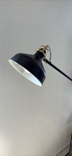 black retro height adjustable lamp