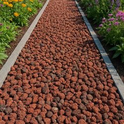 🌿 Premium Landscape Red Lava 50 Pound Bag Landscape Rock 🌿