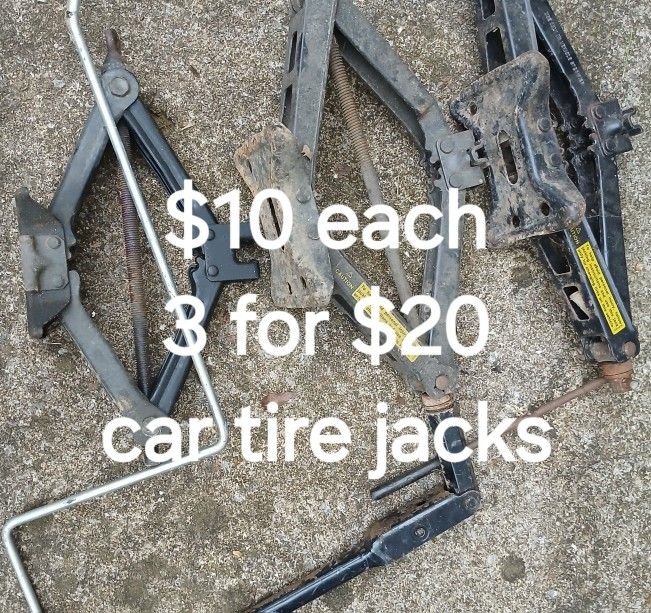 Several Car Tire Jacks, $10 Each Or 3 For $20