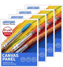 11x14 Canvas Panels 4-Pack Art Painting Set