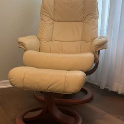 Reclining Swivel Chair & Footrest