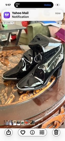 Black Patent Leather Block Heel Booties