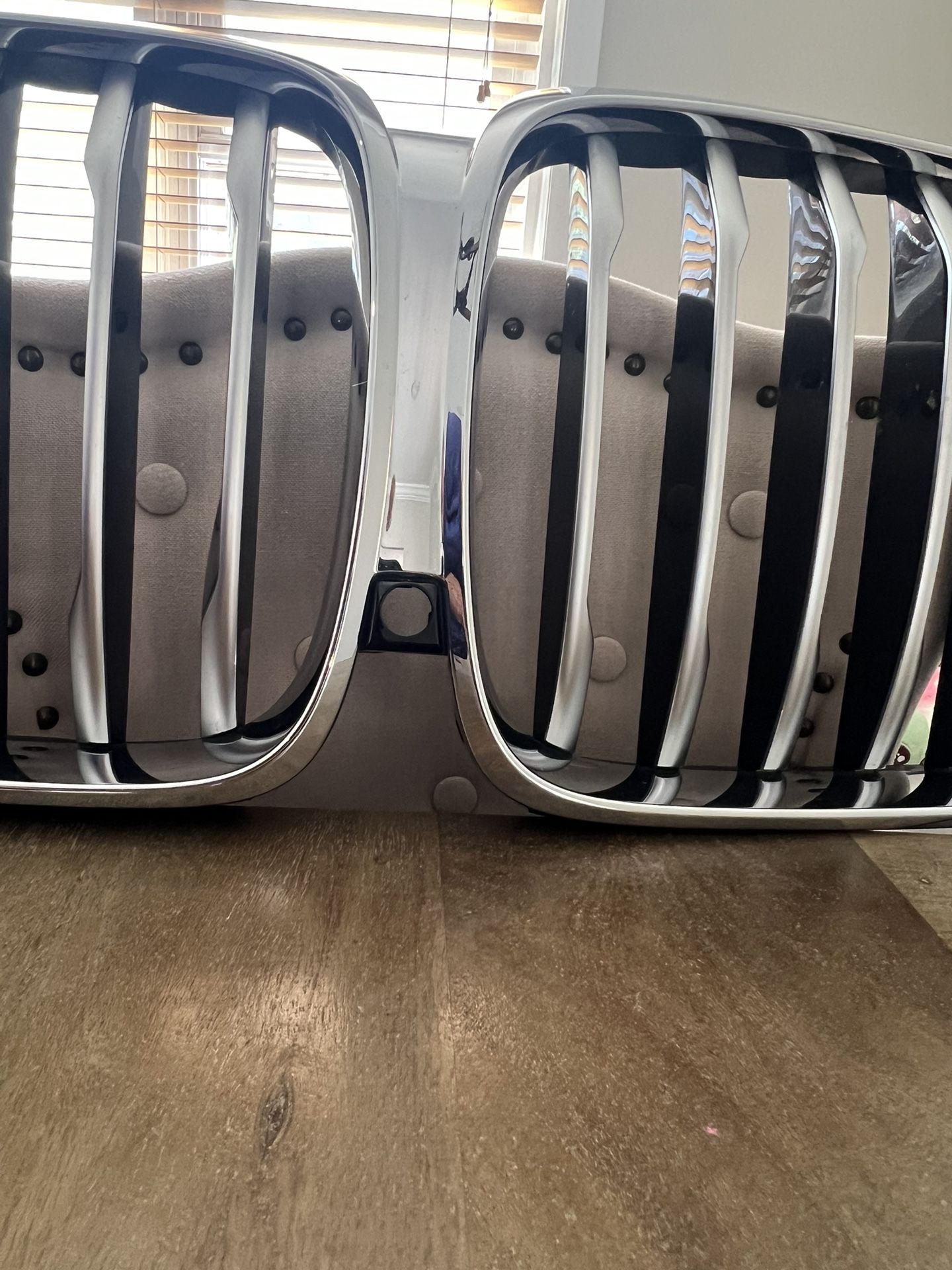 Silver tone 2019 - 2023 BMW X5 front grill.