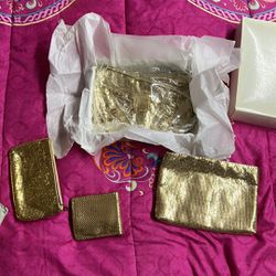  Vintage Duramesh Fifth Ave Gold Sequined  Bundle