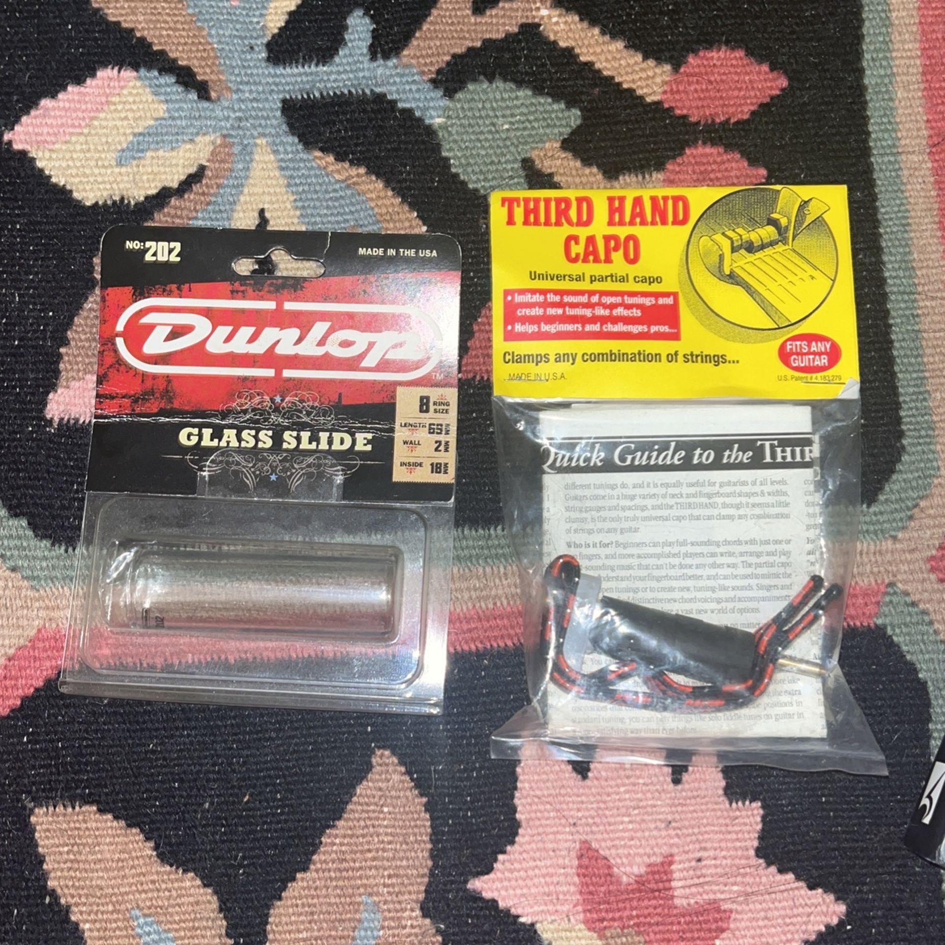Dunlop Guitar Glass Slide , Partial Capo Third Hand Capo