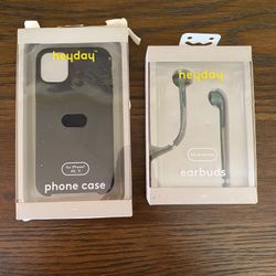 Hey Day iPhone XR Phone Case & Head Phone Bundle