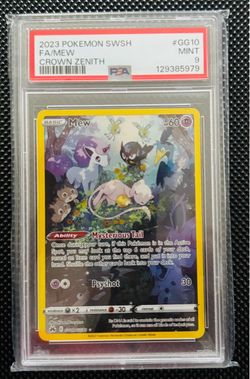 PSA I 9 Mew Full Art GG10 Crown Zenith 2023