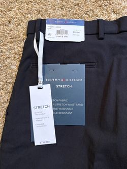 NWT Tommy Hilfiger Tate Stretch Dress Trousers Pants Size 34x30 Black MSRP $95
