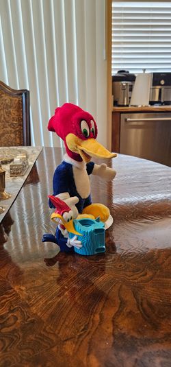 Woody Woodpecker Plush 10" & Bicycle Clacker Bundle / Collectible / Memorabilia / Chilly Willy / Universal Studios / Man Cave / Comic / Cartoon