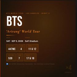 BTS ARIRANG  NIGHT 3 · SAT SEP 5