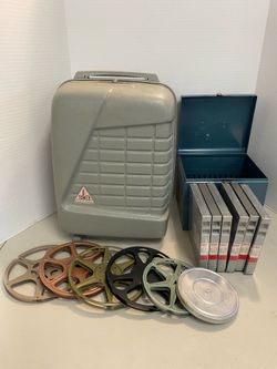 Tower Model P-911 8mm Film Projector with Reels and Storage Case