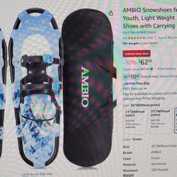 Lightweight Aluminum Snowshoes With Carrying Tote Bag