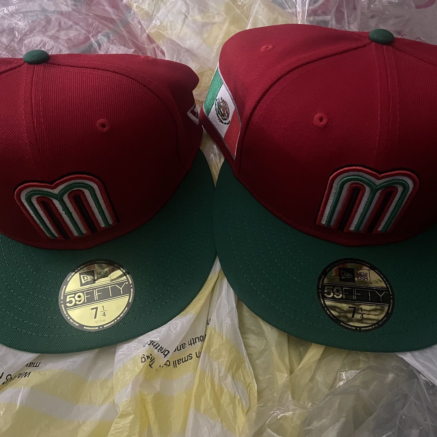 Mexico Baseball Black Red Cap Black/Red / 7 1/4