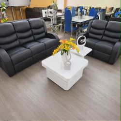 Black Reclining Sofa & Loveseat Set | Comfort & Modern Style