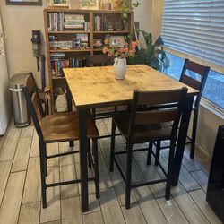 Dining table with four chairs