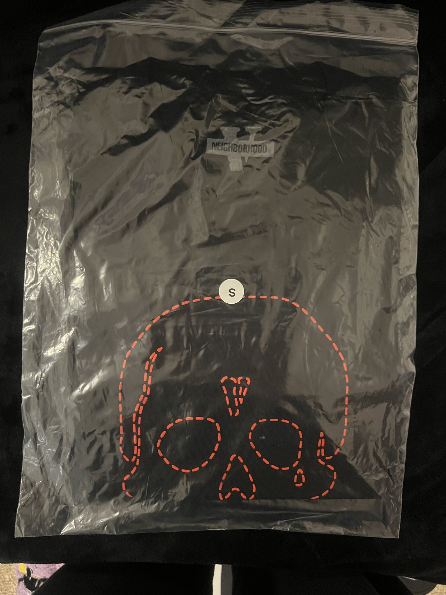 Vlone x Neighborhood Skull Short Sleeve T Shirt 'Black/Red'