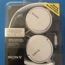 Sony MDR-ZX110AP Stereo Over-Head Headphone - White