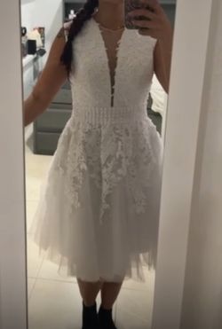 Hermoso Vestido De Novia  Corto Talla M 