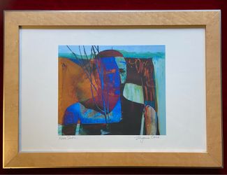 Signed, Framed Lithograph Abstract VIRGINIA COBB