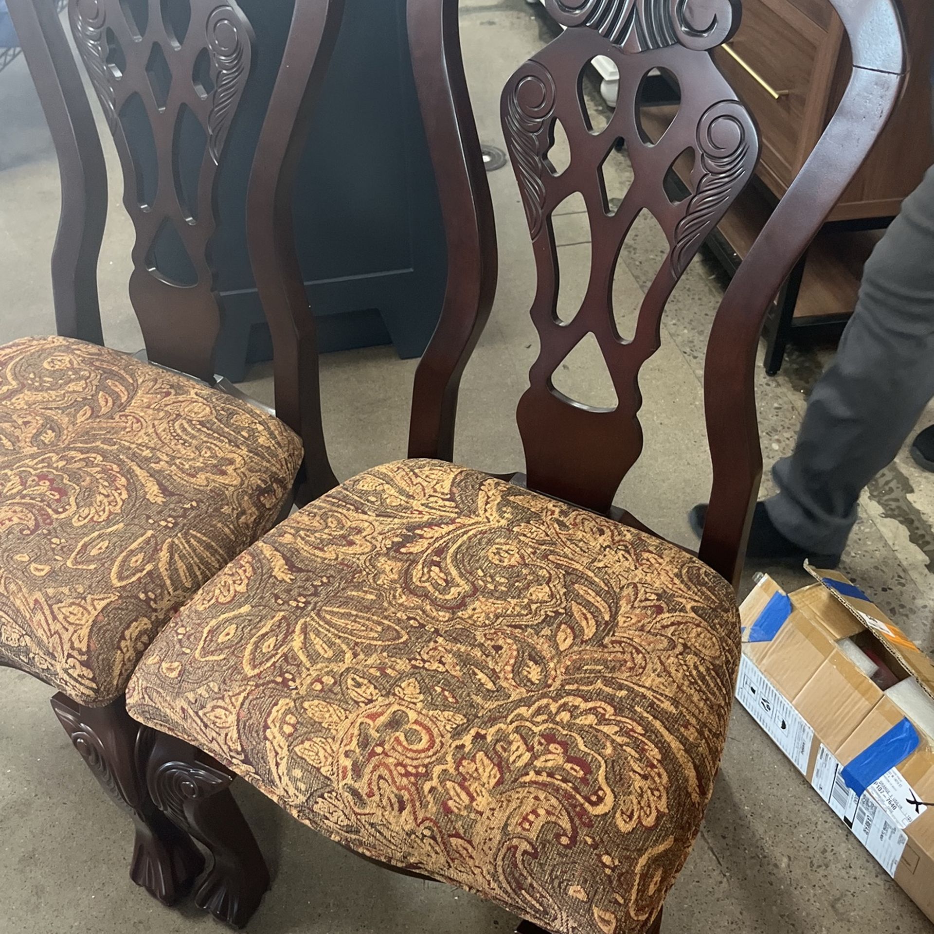 Mcdougald Upholstered Queenanne Brown Cherry Chairs