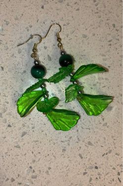 Handmade leaf earrings