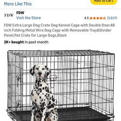 XL Dog Crate + Orthopedic Dog Bed (Moving Sale)